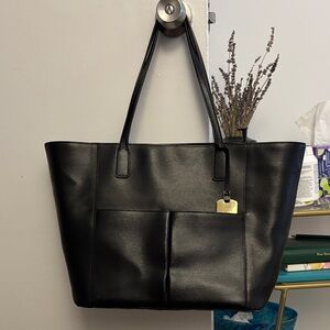 Ralph Lauren Black Leather Tote